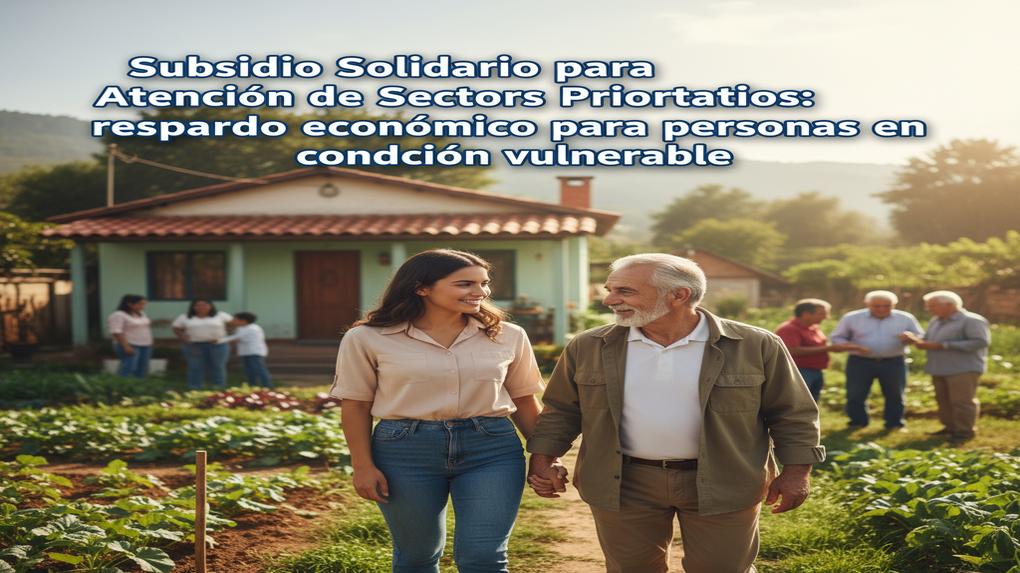 Subsidio Solidario para Atención de Sectores Prioritarios: respaldo económico para personas en condición vulnerable